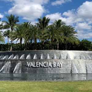 Entrance to Valencia Bay an active adult community