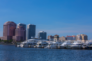 West Palm Beach waterfront in Florida