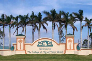 Signage at the entrance to Royal Palm Beach