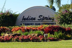 Entrance sign for Indian Spring