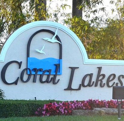entrance sign to Coral Lakes