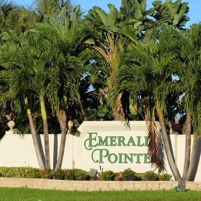 Entrance Sign to Emerald Pointe